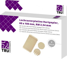TRU COMPONENTS T1906SA037 Euro panel Keménypapír (H x Sz) 100 mm x 60 mm 35 µm Raszterméret 2.54 mm 