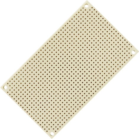 TRU COMPONENTS Euro panel Cu bevonat nélkül Keménypapír (H x Sz) 100 mm x 60 mm 35 µm Raszterméret 2 2. kép
