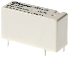 Finder 43.41.7.024.0000 Nyák relé 24 V/DC 10 A 1 váltó 1 db