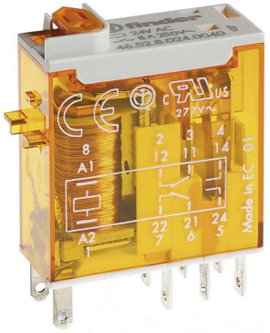 Finder 46.52.8.230.0054 Dugaszrelé 230 V/AC 8 A 2 váltó 1 db