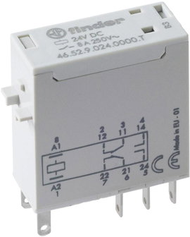 Finder 46.52.9.024.0000T Dugaszrelé 24 V/AC 8 A 2 váltó 1 db