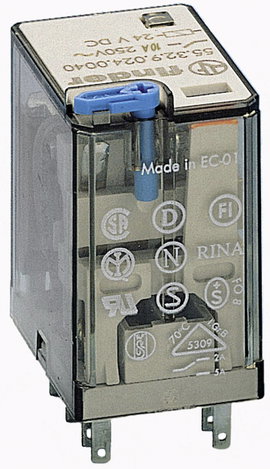 Finder 55.32.9.024.5040 Dugaszrelé 24 V/DC 10 A 2 váltó 1 db