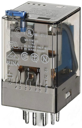 Finder 60.13.9.024.5070 Dugaszrelé 24 V/DC 10 A 3 váltó 1 db