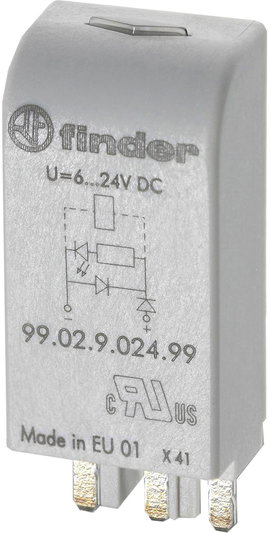 Finder Dugasz modul LED-del 99.02.0.024.59 Fényszín (fényforrás): Zöld Alkalmas s következő modellek