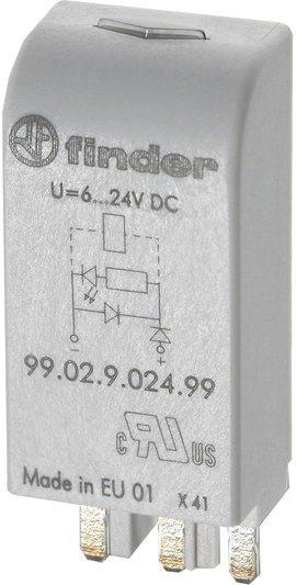 Finder Dugasz modul LED-del 99.02.0.060.59 Fényszín (fényforrás): Zöld Alkalmas s következő modellek