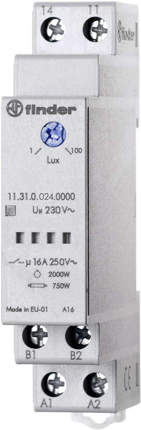 Finder 11.31.0.024.0000 Alkonykapcsoló 1 db Üzemi feszültség:12 V, 24 V Érzékenység, fény: 1, 30 - 8