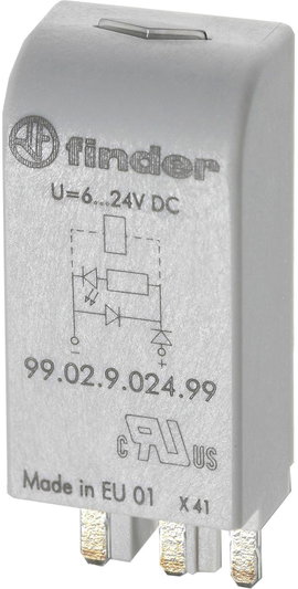 Finder Dugasz modul LED-del 99.02.0.230.59 Fényszín (fényforrás): Zöld Alkalmas s következő modellek