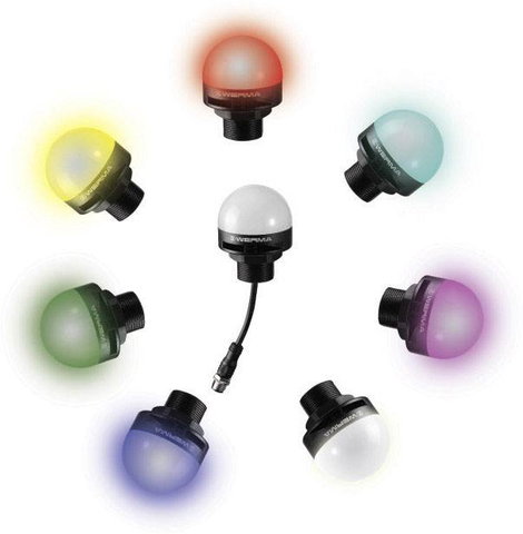 Werma Signaltechnik Jelzőlámpa LED MC RGB 240.120.50 RGB, Piros, Sárga, Zöld, Fehér, Kék, Viola, Tür 2. kép