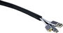 TRU COMPONENTS TC-7703276 Fonat védőtömlő Fekete PET 8 - 14 mm méteráru 2. bélyegkép