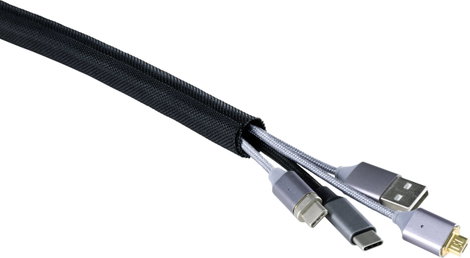 TRU COMPONENTS TC-7703280 Fonat védőtömlő Fekete PET 13 - 21 mm méteráru 3. kép
