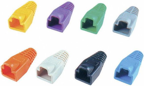 TRU COMPONENTS Kopásvédő hüvely az RJ45 csatlakozóhoz 7712760 Sárga 1 db