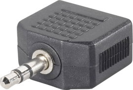 SpeaKa Professional SP-7870244 Jack Audio Y adapter [1x Jack dugó, 3,5 mm-es - 2x Jack alj, 3,5 mm-e