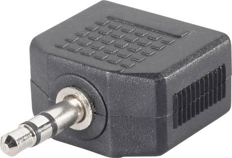 SpeaKa Professional SP-7870244 Jack Audio Y adapter [1x Jack dugó, 3,5 mm-es - 2x Jack alj, 3,5 mm-e