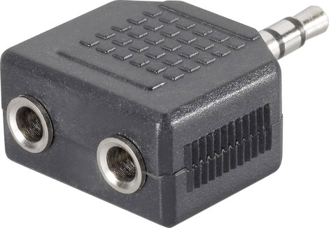 SpeaKa Professional SP-7870244 Jack Audio Y adapter [1x Jack dugó, 3,5 mm-es - 2x Jack alj, 3,5 mm-e 2. kép