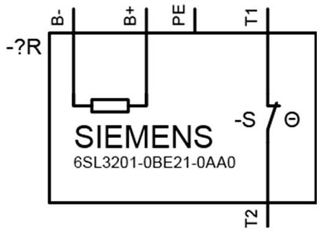 Siemens 6SL3201-0BE21-0AA0 Fékező ellenállás Siemens Sinamics G120 2. kép