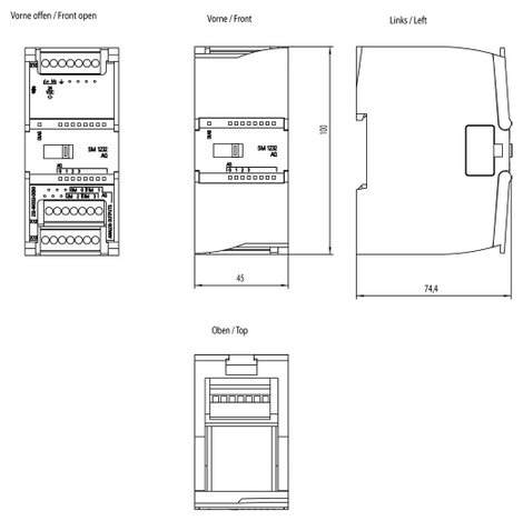 Siemens S7-1200 SM 1232 6ES7232-4HD32-0XB0 SPS analóg kimeneti modul 24 V 3. kép
