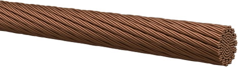Copper round ropes, extremely flexible, bare 401005000 Kabeltronik