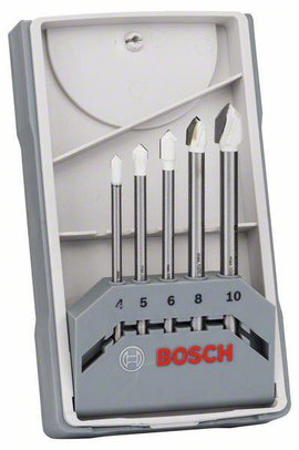 Bosch Accessories Expert for Ceramic 2608587169 Üveg- és csempefúró 5 részes Hengeres befogószár 1 k
