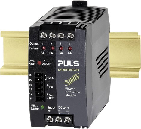 PULS DIMENSION PISA11.406 Biztosíték modul 24 V/DC 6 A Kimenetek száma:4 x Tartalom, tartalmi egység