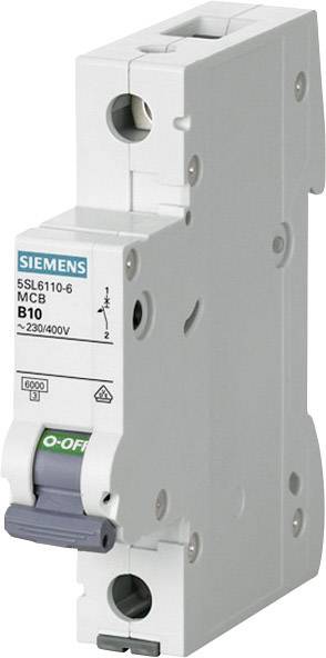 Siemens 5SL6110-7 Miniature circuit breaker 230/400 V 6 kA, 1-pole, C, 10 A Vezeték védőkapcsoló 1 p