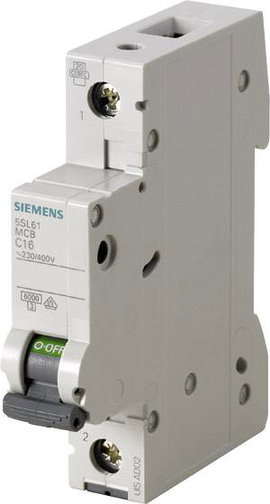 Siemens 5SL6116-6 Siemens Dig.Industr. Vezeték védőkapcsoló 1 pólusú 16 A 230 V, 400 V