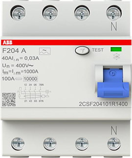 ABB 2CSF204101R1400 FI védőkapcsoló A 4 pólusú 40 A 0.03 A 230 V/AC, 400 V/AC