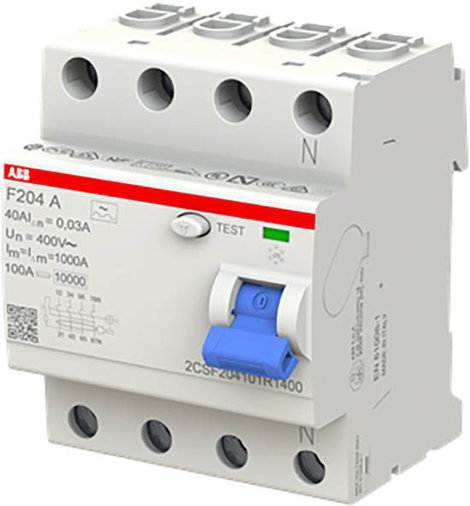 ABB 2CSF204101R1400 FI védőkapcsoló A 4 pólusú 40 A 0.03 A 230 V/AC, 400 V/AC 2. kép