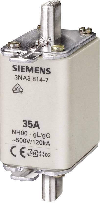 Siemens 3NA3832 NH biztosíték Biztosíték méret = 00 125 A 500 V/AC, 250 V/AC 3 db