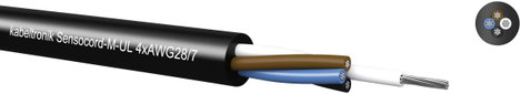 Sensocord®-M-UL 3xAWG28/7,black, Miniature-Sensor cable 242030800 Kabeltronik