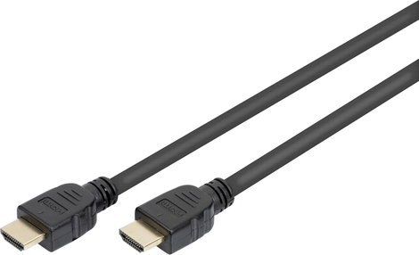 Digitus HDMI Csatlakozókábel HDMI-A dugó, HDMI-A dugó 1.00 m Fekete AK-330124-010-S aranyozott érint