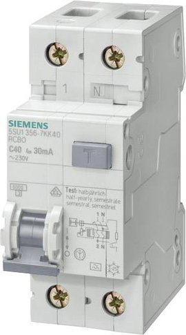 Siemens 5SU1356-6KK20 FI védőkapcsoló 2 pólusú 20 A 0.03 A 230 V