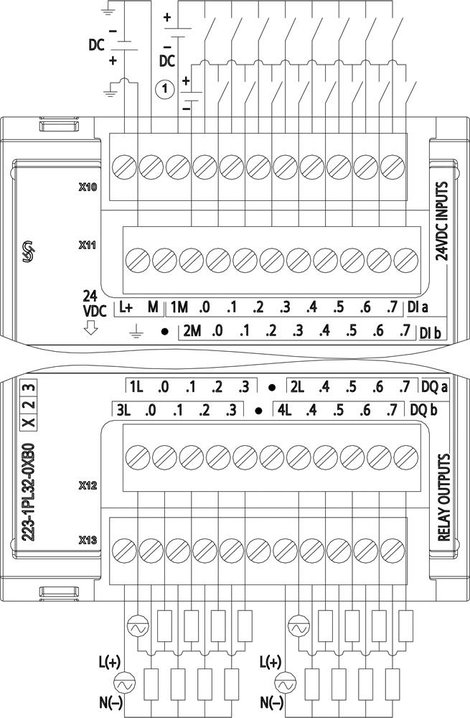 Siemens SM 1223 6ES7223-1PL32-0XB0 SPS digitális be-/kimeneti modul 28.8 V 2. kép