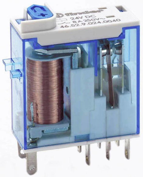 Finder 46.52.9.012.0040 Dugaszrelé 12 V/DC 8 A 2 váltó 1 db