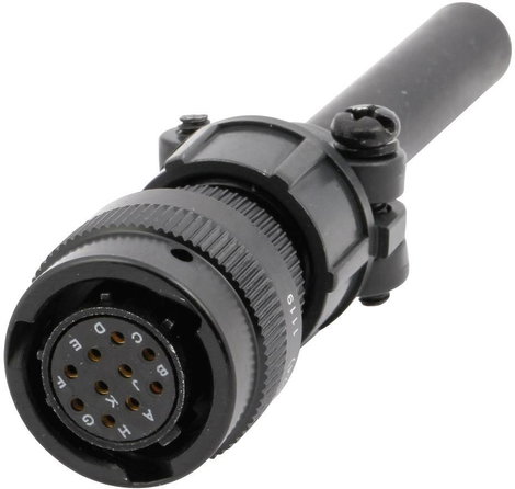 Amphenol 62IN 16A 12 10S/6A Kerek dugó Alj, egyenes Össz pólusszám: 10 Sorozat (kerek csatlakozók):