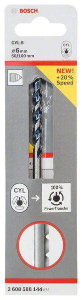 Bosch Accessories CYL-5 2608588144 Keményfém Beton spirálfúró 6 mm Teljes hossz 100 mm Hengeres befo 2. kép