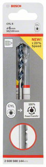 Bosch Accessories CYL-5 2608588144 Keményfém Beton spirálfúró 6 mm Teljes hossz 100 mm Hengeres befo 2. bélyegkép