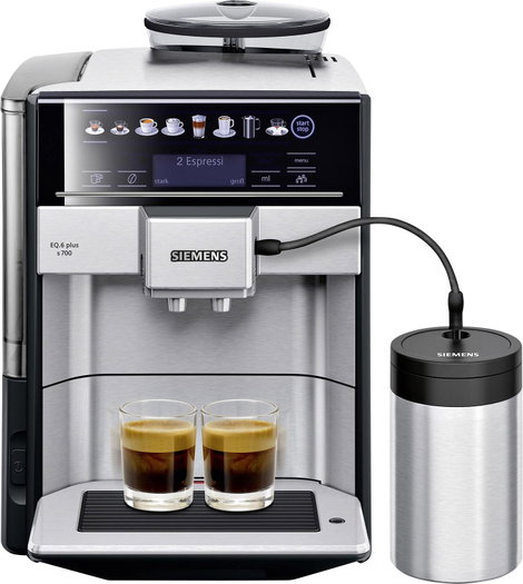 Siemens Hausgeräte EQ 6 plus S700 TE657M03DE Automata kávéfőző Nemesacél 15. kép