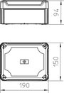 OBO Bettermann 2007734 Elosztó doboz (H x Sz) 190 mm x 150 mm 1 db 2. bélyegkép