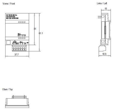 Siemens S7-1200 SB 1222 6ES7222-1BD30-0XB0 SPS digitális kimeneti egység 24 V 3. kép