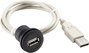 Beépíthető USB 2.0 hüvely, A típus Alj, beépíthető RRJ_USB_SW_150CM RRJ_USB_SW_150CM Schlegel Tartal bélyegkép