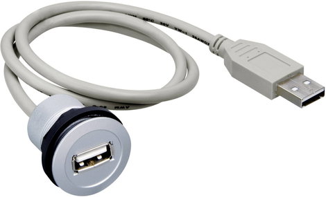 Beépíthető USB 2.0 hüvely, A típus Alj, beépíthető RRJ_USB_150CM RRJ_USB_150CM Schlegel Tartalom: 1