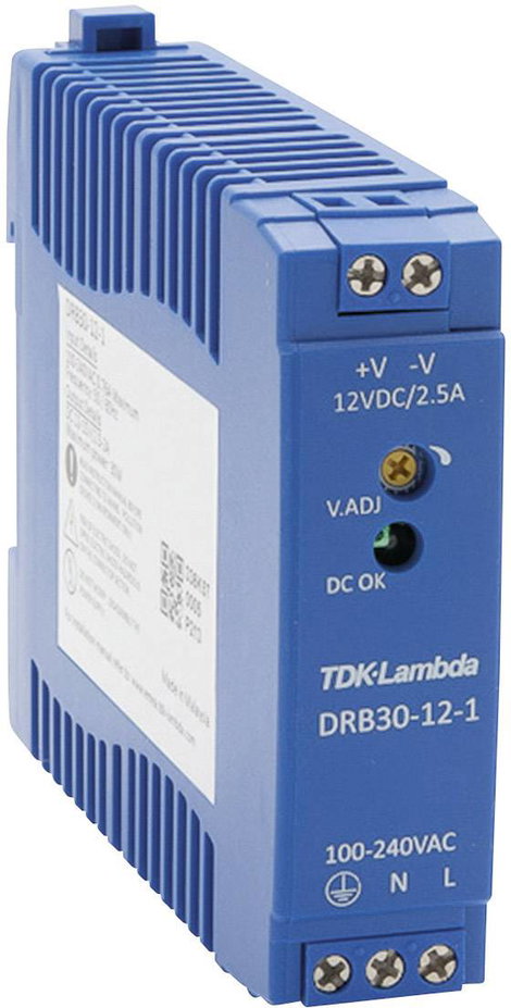TDK-Lambda DRB30-12-1 Kalapsínes tápegység 12 V/DC 2.5 A 30 W Kimenetek száma:1 x Tartalom, tartalmi 4. kép