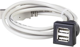 Kettős USB csatlakozóaljzat OKTRON-Juwel Alj, beépíthető, függőleges OKJ_2USB OKJ_2USB Schlegel Tart