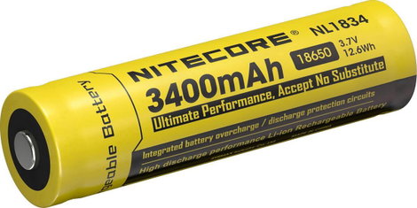 NiteCore NL1834 Speciális akku 18650 Lítiumion 3.7 V 3400 mAh