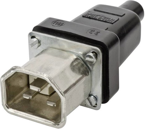 Kalthoff 444009 Melegkészülék összekötő 444 Dugó, egyenes Össz pólusszám: 2 + PE 16 A Fekete 1 db
