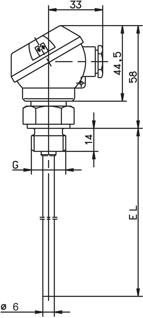 Jumo Hőmérséklet érzékelő 902030/10-402-1003-1-6-100-104/000 Érzékelő típus Pt100 Mérési tartomány, 2. kép