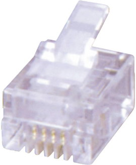 MH Connectors MHRJ126P6CR RJ12 moduláris csatlakozó 6510-0104-04 Dugó, egyenes Pólusszám: 6P6C Átlát