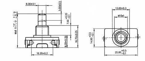 interBär 3030-201.03 3030-201.03 Kapcsoló 250 V/AC 2 A 1 x KI/BE Reteszelő (H x Sz) 25 mm x 14 mm 1 2. kép