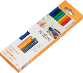 Steinel 006969 Ragasztópisztoly rúd 7 mm 150 mm Színek szerint szortírozva 96 g 16 db