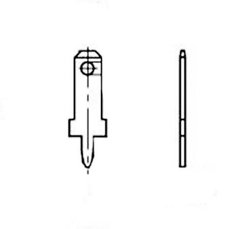 Vogt Verbindungstechnik 3775l08.28 Dugaszoló nyelv Dugasz szélesség: 2.8 mm Dugaszolási vastagság: 0 2. kép